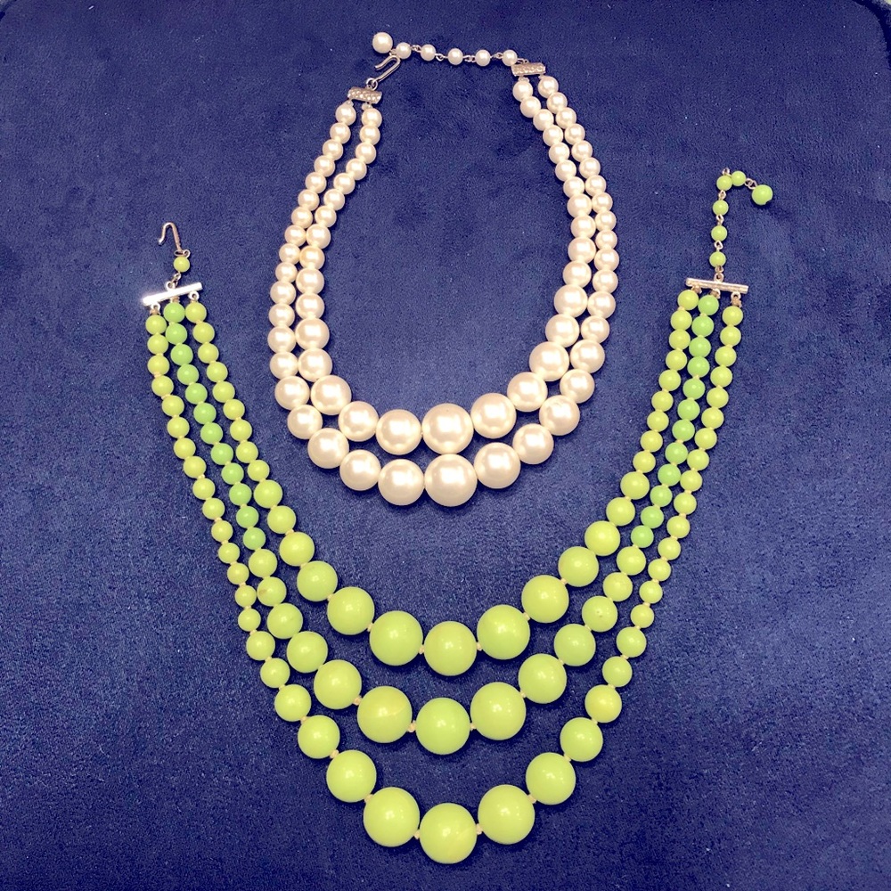 Pair of Vintage Circular Bead Necklaces